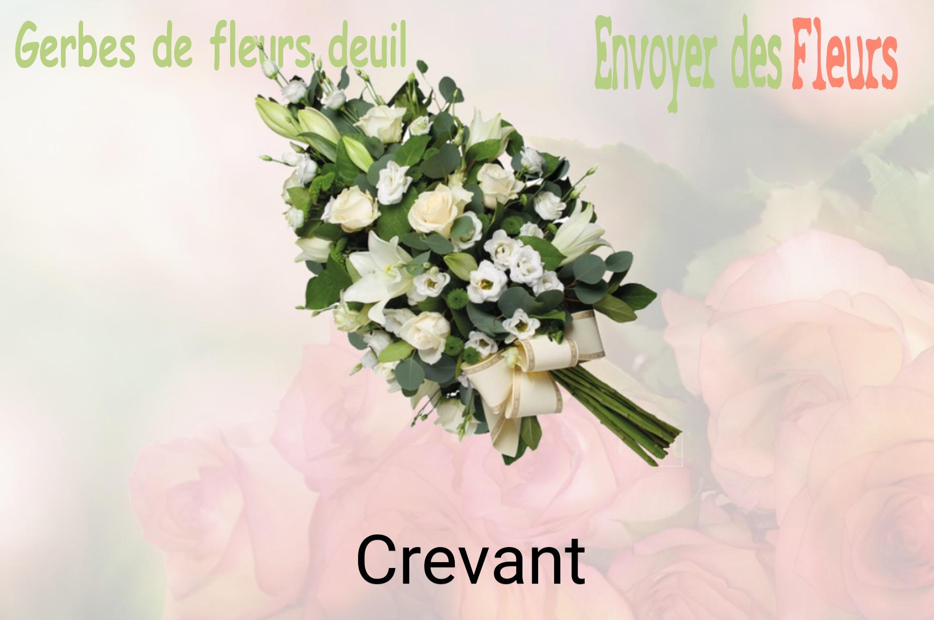 Gerbe de fleurs de deuil livrée à Crevant
